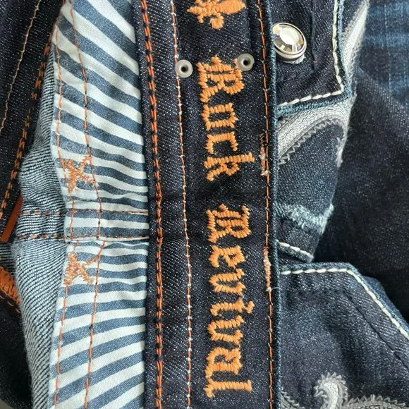 NWOT Rock Revival Women's Dark Wash Stephanie Boot Cut Jeans Size 27 - Picture 15 of 16